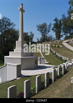 dh Japanese occupation STANLEY HONG KONG Military historical gravestones Memorial cross world war two japan history cemetery Stock Photo