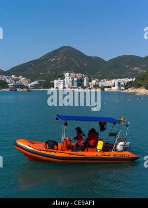 dh  STANLEY HONG KONG Safety inflatable boat St Stephens Beach Stanley Bay Stock Photo