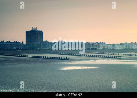 Littlehampton beach at dawn, West sussex, England,UK Stock Photo