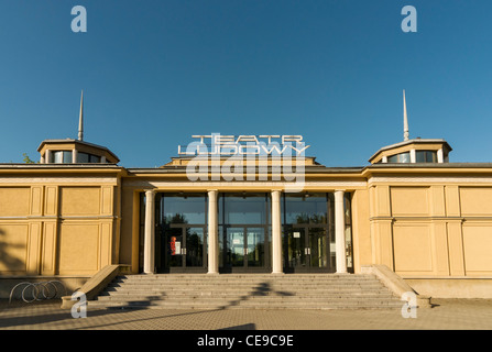 Teatr Ludowy (People's Theatre) by Architects Edmund Dąbrowski and Janusz Ingarden, Built in 1955 in Nowa Huta, Krakow, Poland Stock Photo