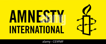 Logo of the international prisoner relief organization Amnesty International. Stock Photo