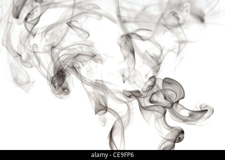 Abstract smoke, isolated on a white background Stock Photo