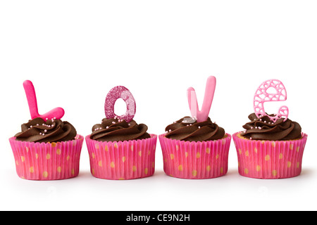 Valentine cupcakes Stock Photo