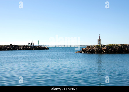 The entrance to Nelson Bay Harbour, Port Stephens, New South Wales, Australia Stock Photo
