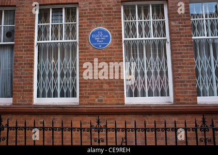 T.S Eliot blue plaque, Kensington Court Place, London