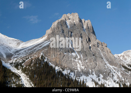 Commonwealth Peak viewed from Burstall Pass trail, Kananaskis Country, Alberta, Canada Stock Photo