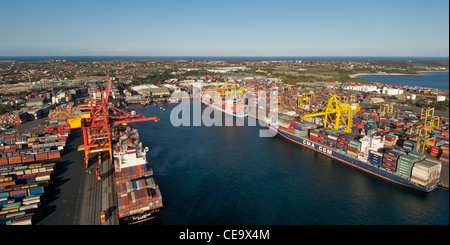 Sydney container terminal in the Port of Botany Bay Australia Stock Photo
