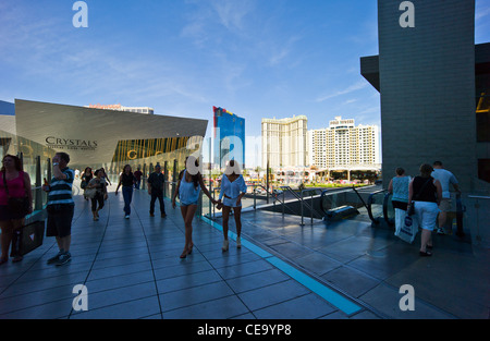 U.S.A., Nevada, Las Vegas, futuristic architecture in the Aria Casino and Resort zone Stock Photo