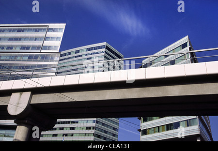 Metro overpass. Sloterdijk, Amsterdam, Holland. Stock Photo