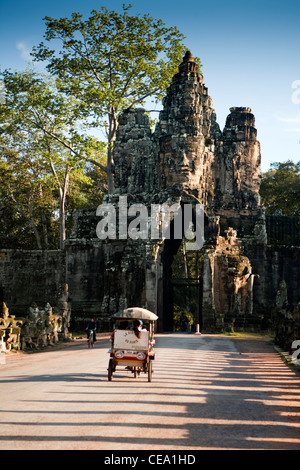 South Gate Angkor Thom Temple complex. Angkor, Siem Reap, Cambodia Stock Photo