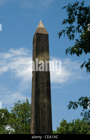 'Cleopatra's Needle' obelisk in Central Park, New York, USA. Stock Photo