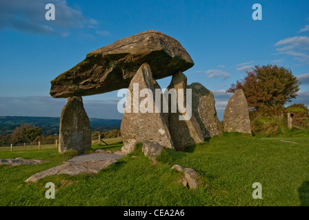 Pentre Ifan megalithic burial chamber in Pembrokeshire, South Wales. Stock Photo