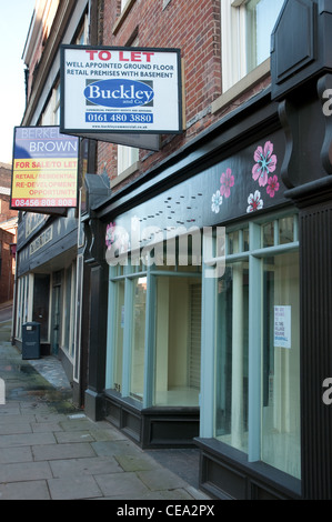 In 2011  The Local Data Company reported that Stockport had the highest percentage of empty shops in the Large Centres category Stock Photo