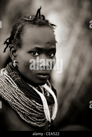 Portrait Of Nyangatom Tribe Woman Omo Valley Ethiopia