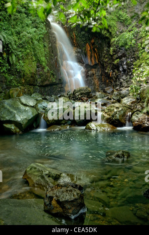 Cigamea, beautiful waterfall at Mountain Salak Stock Photo