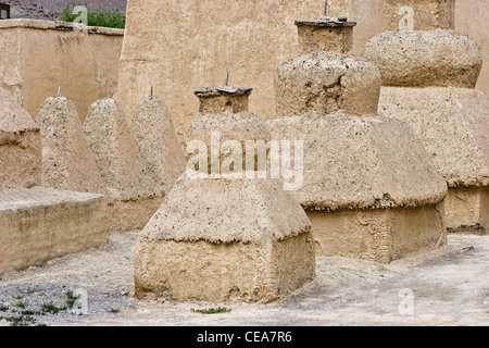 Old stupas in ancient Tabo monastery, Spiti, Himachal Pradesh, India Stock Photo