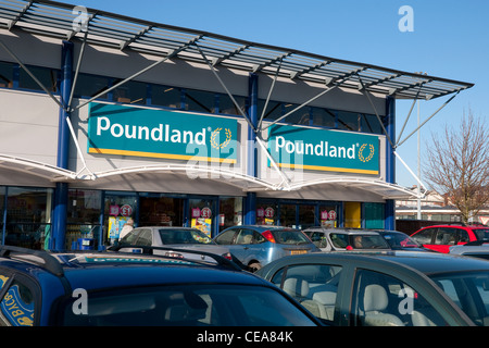 poundland store sign, norwich, norfolk, england Stock Photo