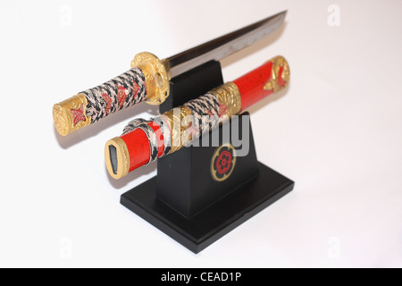 A Bushido knife was used to perform the act of Seppuku Stock Photo