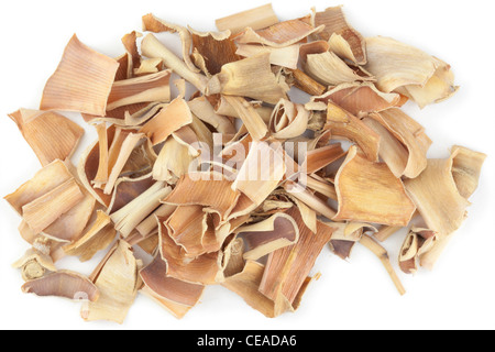 Dried lemongrass on a white background Stock Photo