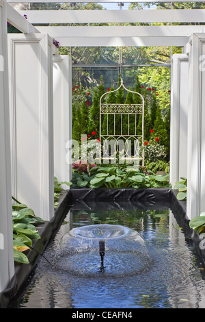 Glasshouse in the Ballarat Botanical Gardens. Stock Photo