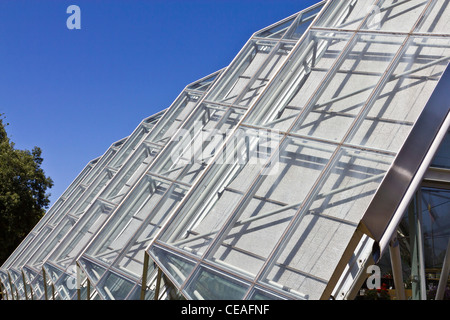 Glasshouse in the Ballarat Botanical Gardens. Stock Photo