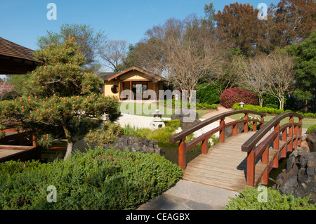 Tea House In The Gosford / Edogawa Commemorative Japanese Garden Stock ...