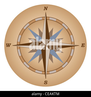 retro compass: wind rose  illustration Stock Photo