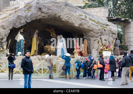 St. Peter's Basilica Basilica di San Pietro Vatican city Rome Nativity scene Stock Photo