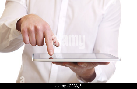 Businessman using a digital tablet Stock Photo
