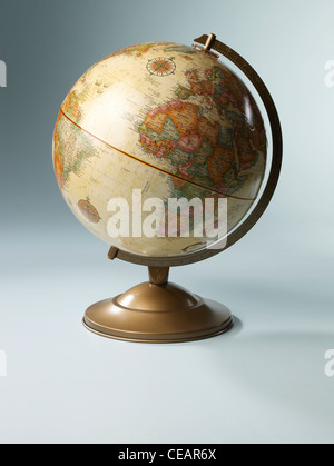 still life shot of a globe of the Earth on a plain background Stock Photo