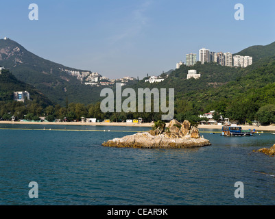 dh  DEEP WATER BAY HONG KONG Island and beach apartment flats overlooking bay Stock Photo