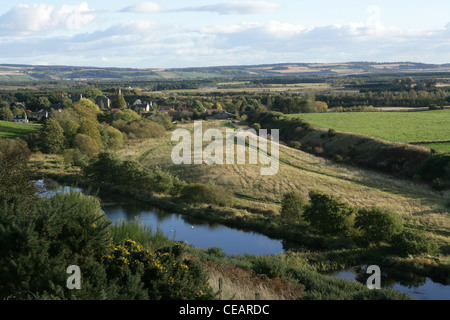 Looking towards the village of Collessie Fife Scotland. Stock Photo