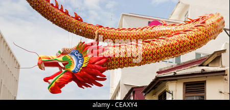 Chinese New Year Dragon Outdoor Street Decoration in Chinatown Malacca Malaysia Stock Photo