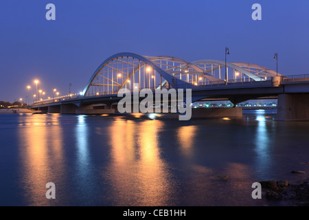 Al Maqtaa bridge in Abu Dhabi, United Arab Emirates Stock Photo