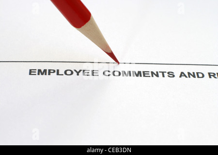 employee comments Stock Photo