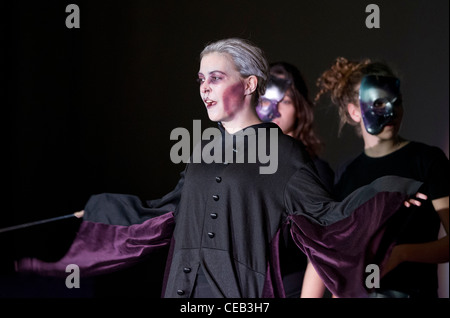 Teenagers perform in a production of 'A Very Potter Musical' at LBJ High School in Austin, Texas Stock Photo