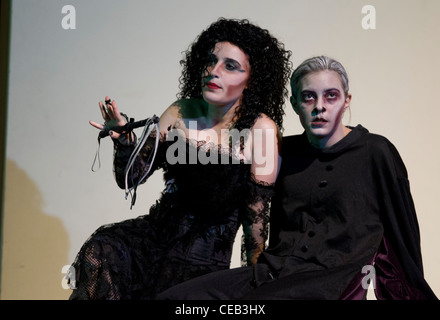 Teenagers perform in a production of 'A Very Potter Musical' at LBJ High School in Austin, Texas Stock Photo