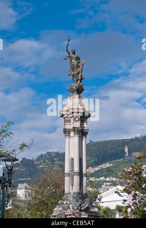 The monument of independence for the war of independence with Spain in 1809 in Quito, Ecuador. Stock Photo