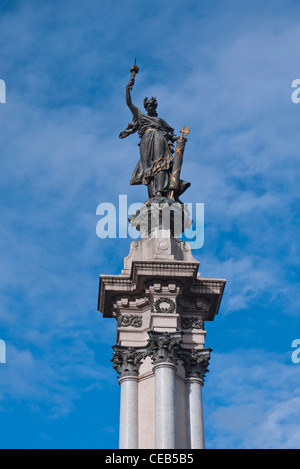 The monument of independence for the war of independence with Spain in 1809 in Quito, Ecuador. Stock Photo
