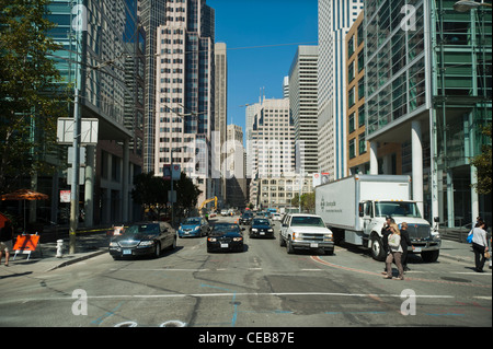1st Street. Downtown San Francisco. USA Stock Photo