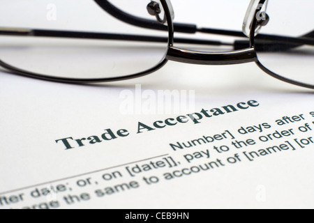 bill of exchange trade acceptance Stock Photo - Alamy