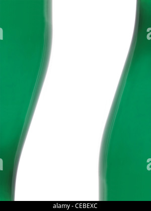 An abstract close up image of the curve of a bottle Stock Photo