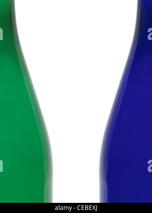 An abstract close up image of the curve of a bottle Stock Photo