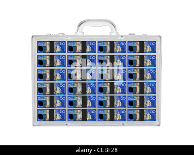 A black old fashioned business brief case under xray Stock Photo