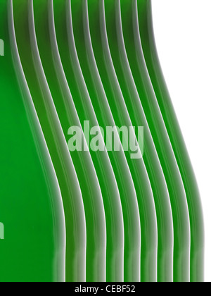 An abstract close up image of the curve of a bottle Stock Photo