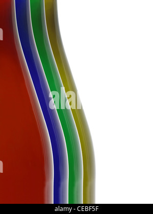An abstract close up image of the curve of a bottle Stock Photo