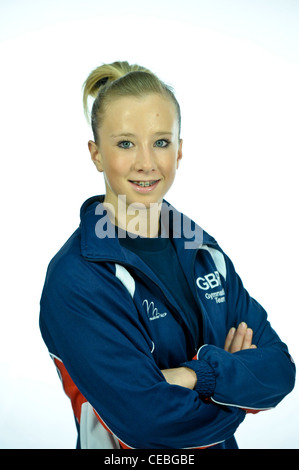 Laura Edwards Great Britain Squad Gymnast pictured training with the National Squad at Lilleshall National Sports Centre. Stock Photo