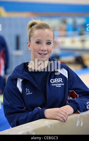 Laura Edwards Great Britain Squad Gymnast pictured training with the National Squad at Lilleshall National Sports Centre. Stock Photo