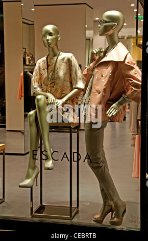 Escada Store Paris Avenue Montaigne high fashion designer couturier France Stock Photo