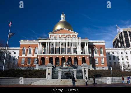 State Capitol building, Boston, Massachusetts Stock Photo